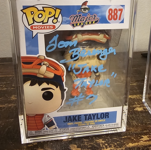 Autographed Wild Thing and Jake Taylor Funko Pop Major League Movie - Picture 7 of 11